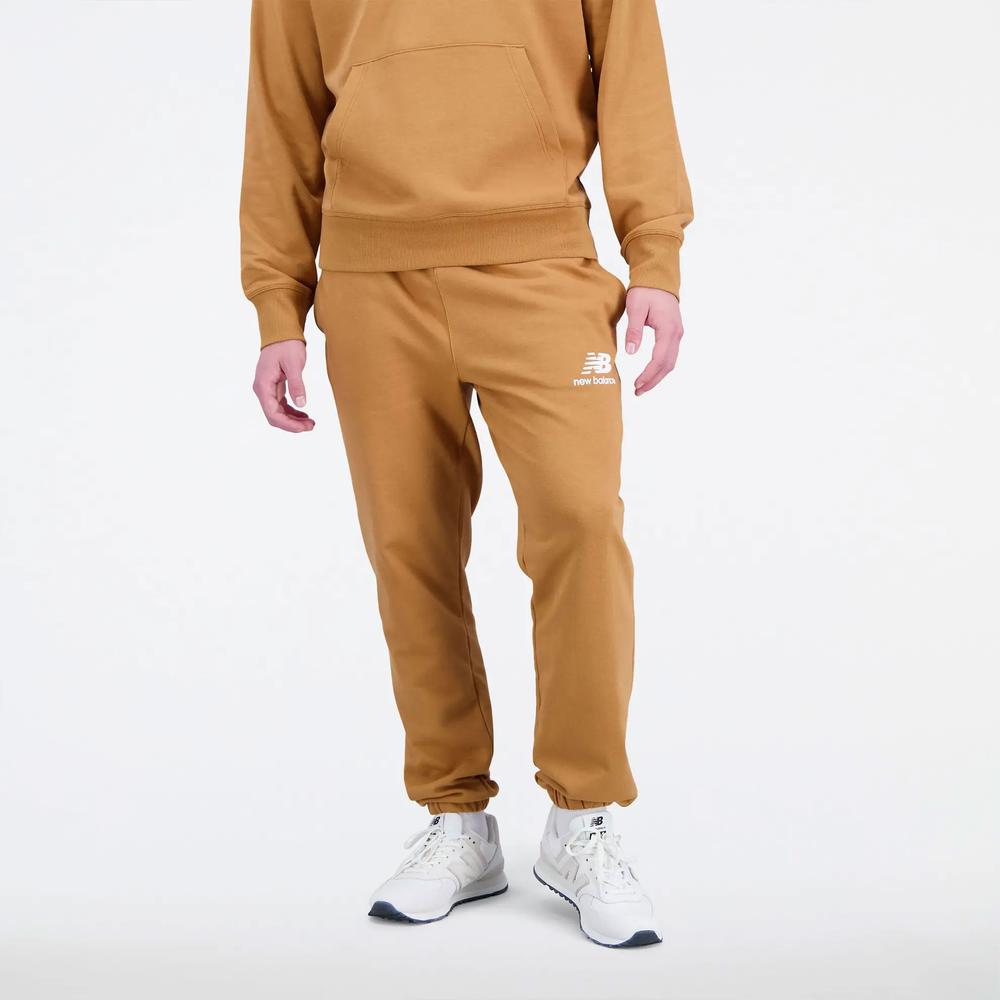 Spodnie New Balance MP31539TOB - brązowe