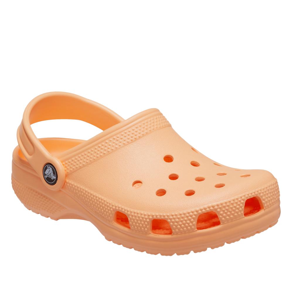 Klapki młodzieżowe Crocs Classic Clog 206991-86A - pomarańczowe
