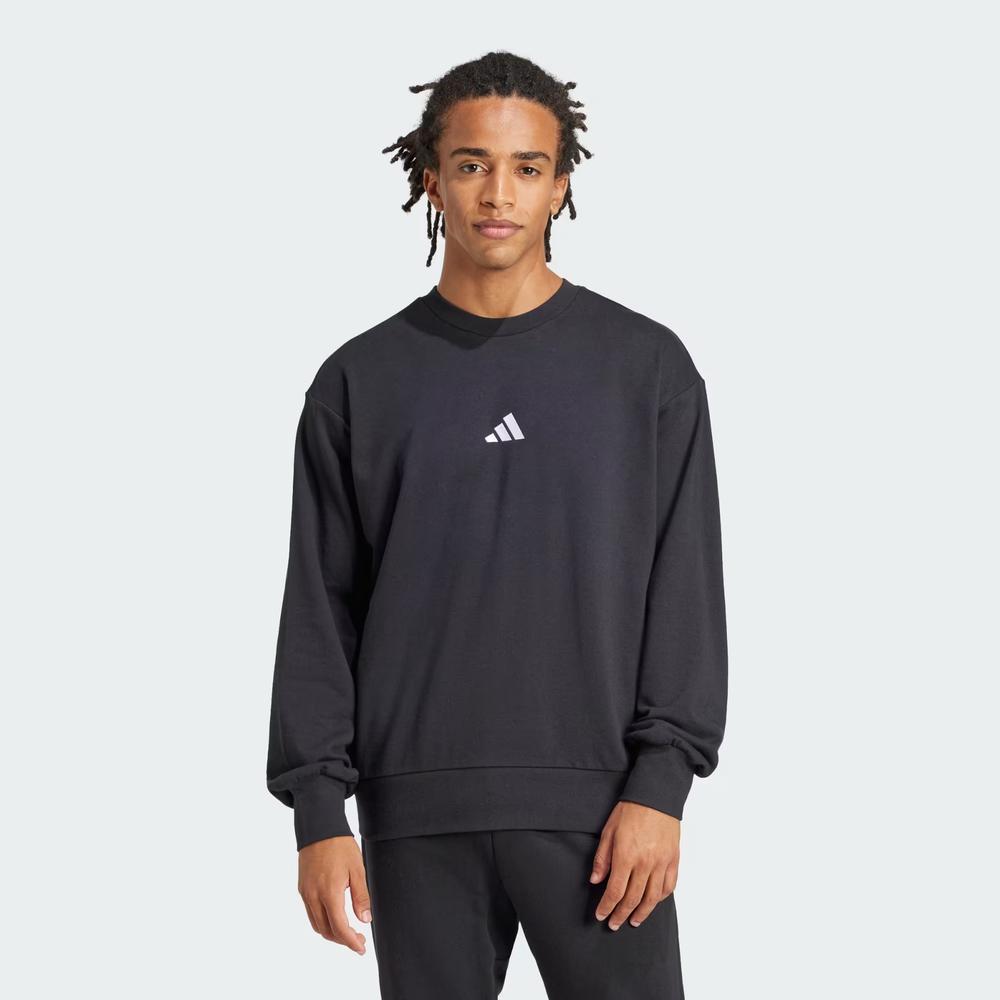 Bluza męska adidas Sportswear Essentials Feelcozy French Terry JE3837 - czarna