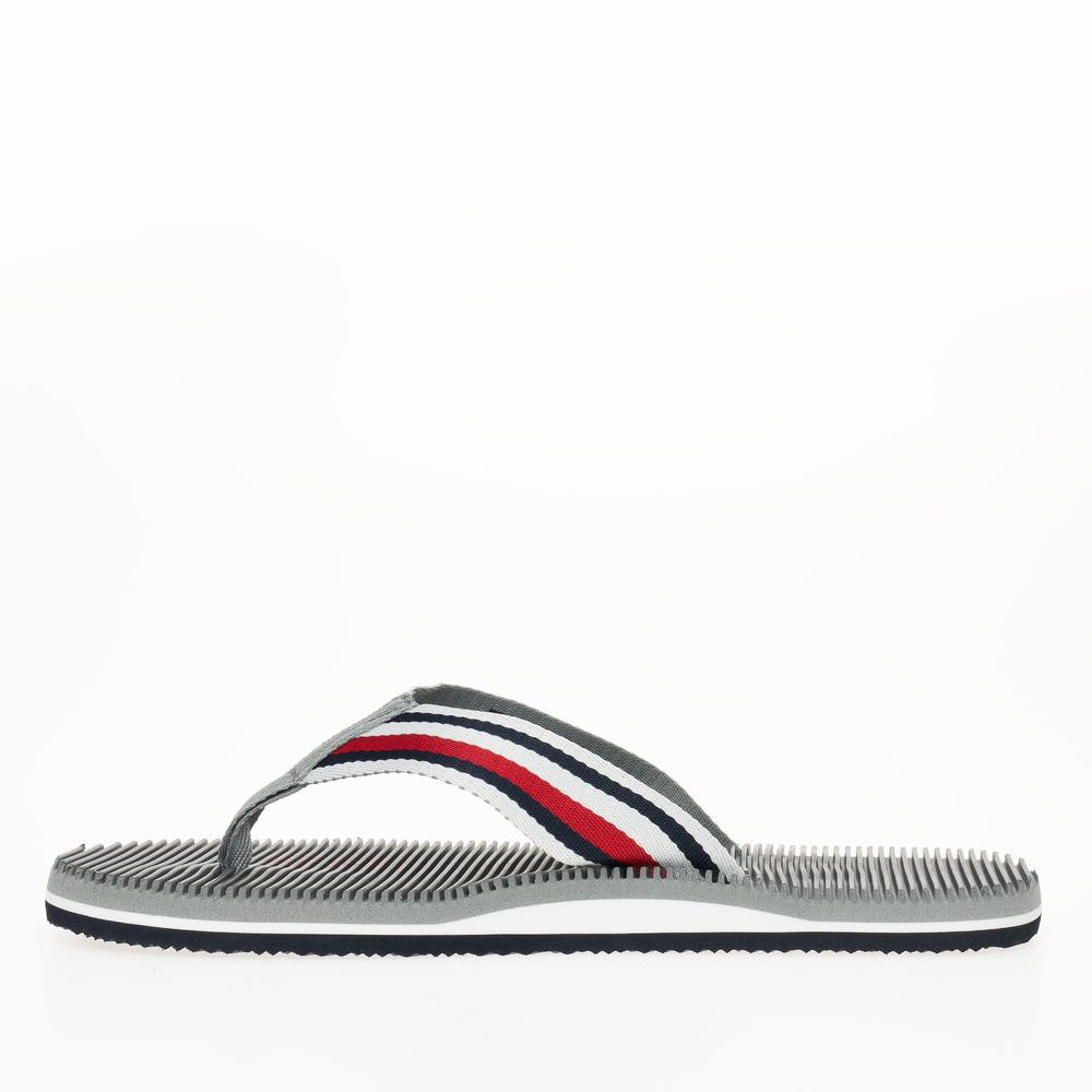 Japonki Tommy Hilfiger Massage Footbed Oly Beach Sandal FM0FM05025-PRT - szare