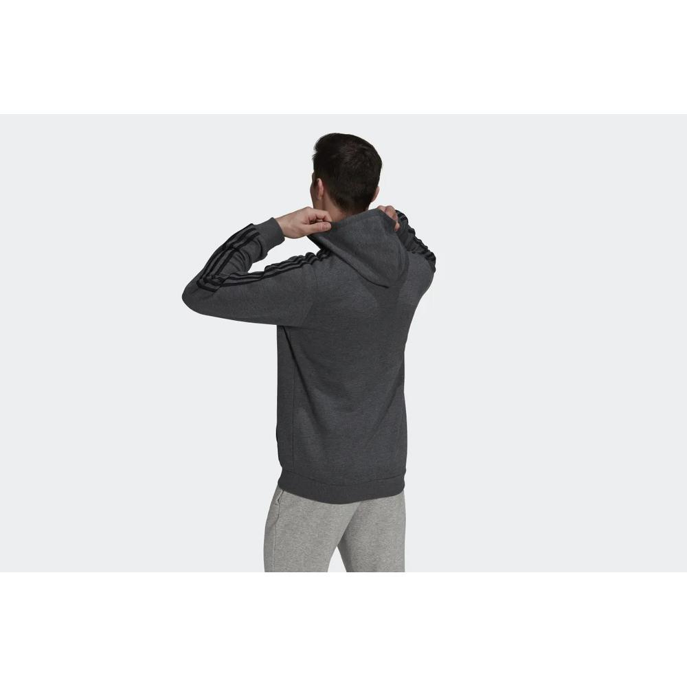 Bluza adidas Essentials Fleece 3-Stripes Full-Zip Hoodie HB0042 - szara
