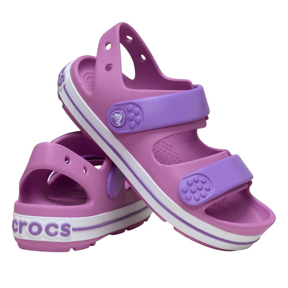 Sandały dziecięce Crocs Crocband Cruiser Sandal 209423-6WQ - różowe