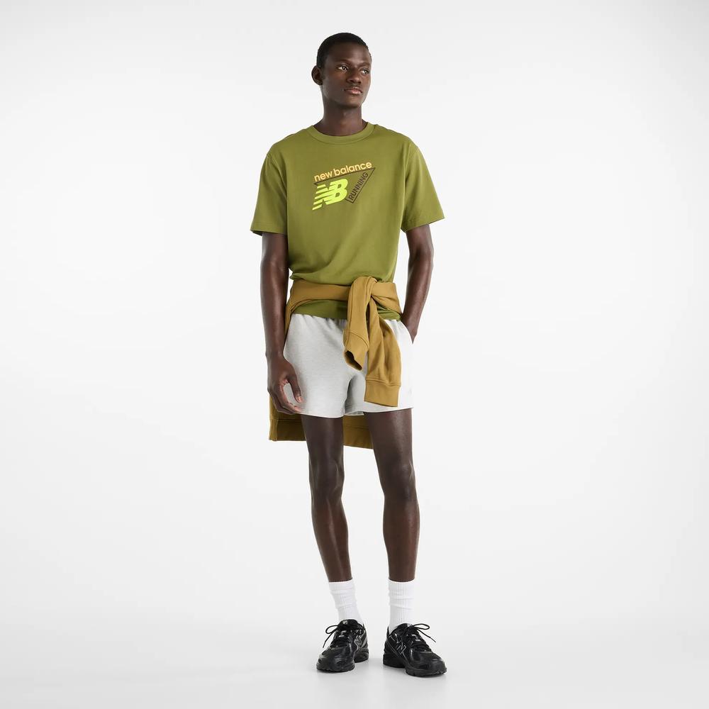 Koszulka męska New Balance Classic Tri-Logo MT61N1YVGEE - zielona