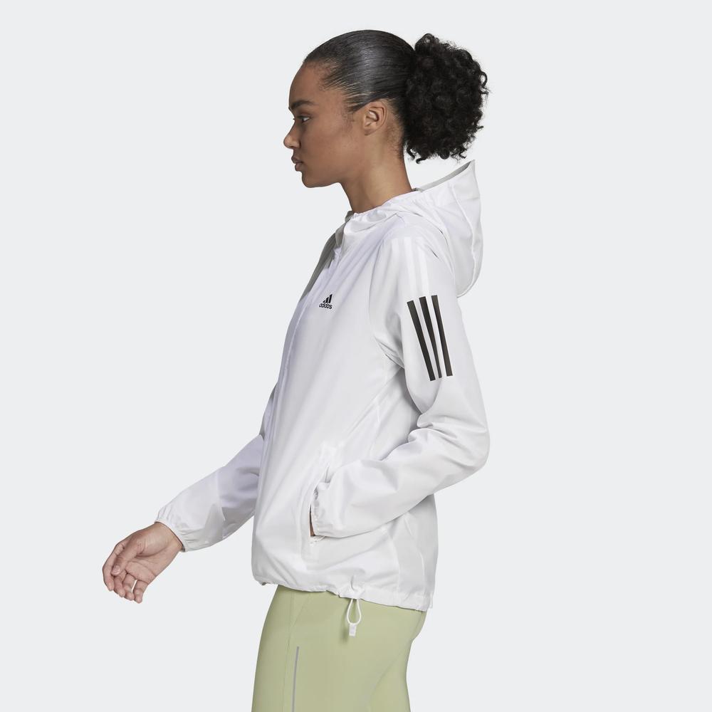 Kurtka adidas Own The Run Hooded Windbreaker HB9369 - biała