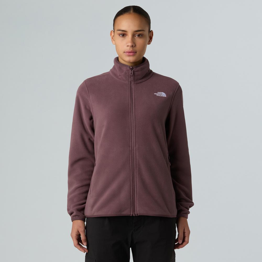 Bluza damska The North Face 100 Glacier Full-Zip Fleece 0A8D2FBQ71 - bordowa