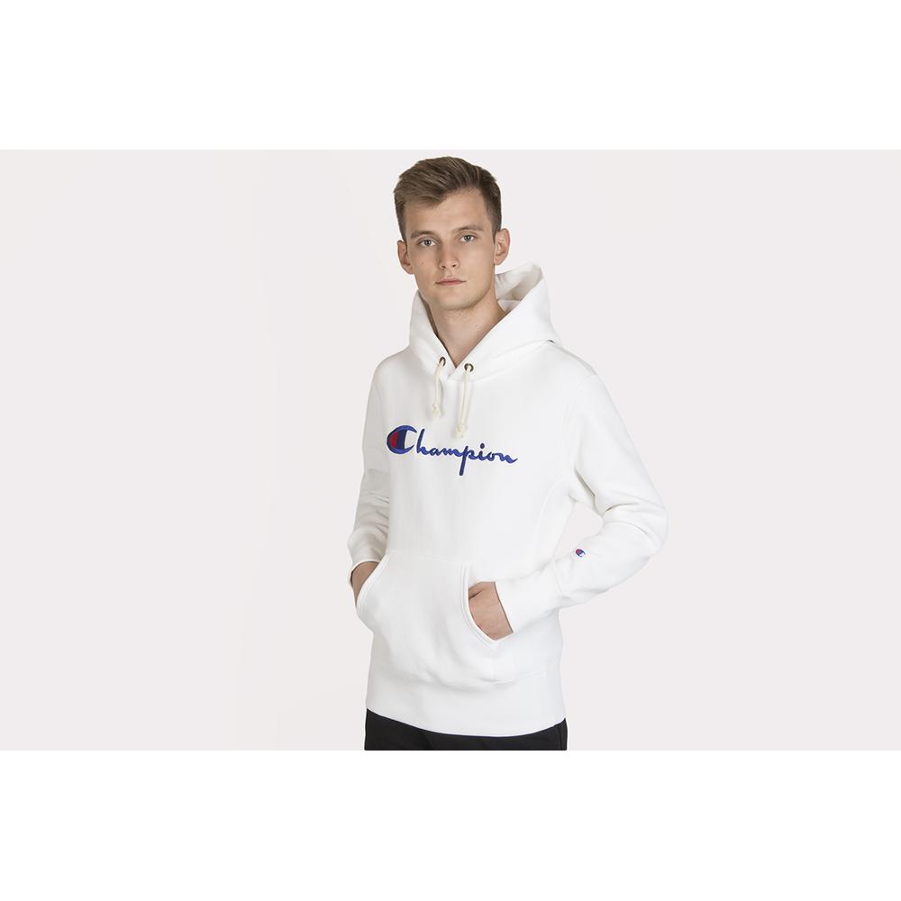CHAMPION SCRIPT LOGO HOOD REVERSE > 215210-WW001