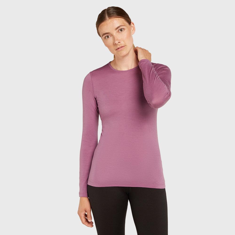 Koszulka Icebreaker Merino 200 Oasis Long Sleeve Crewe Thermal 10437502V1 - różowa