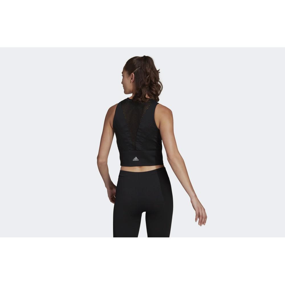 Koszulka adidas Run Fast Aeroknit Running Crop Top H57772 - czarna