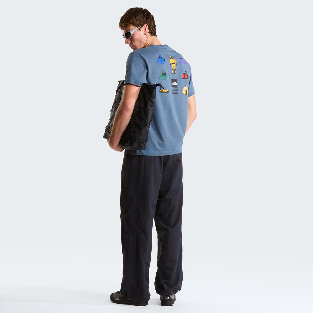 Koszulka męska The North Face Icon Celebration 0A8GAS0U31 - niebieska