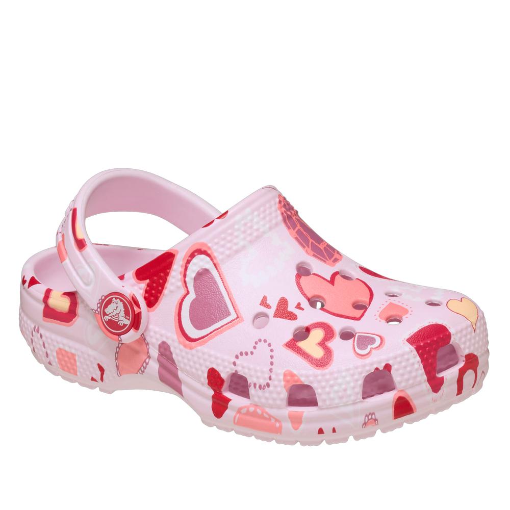 Klapki dziecięce Crocs Classic Valentine's Day Clog 209755-7CI - różowe