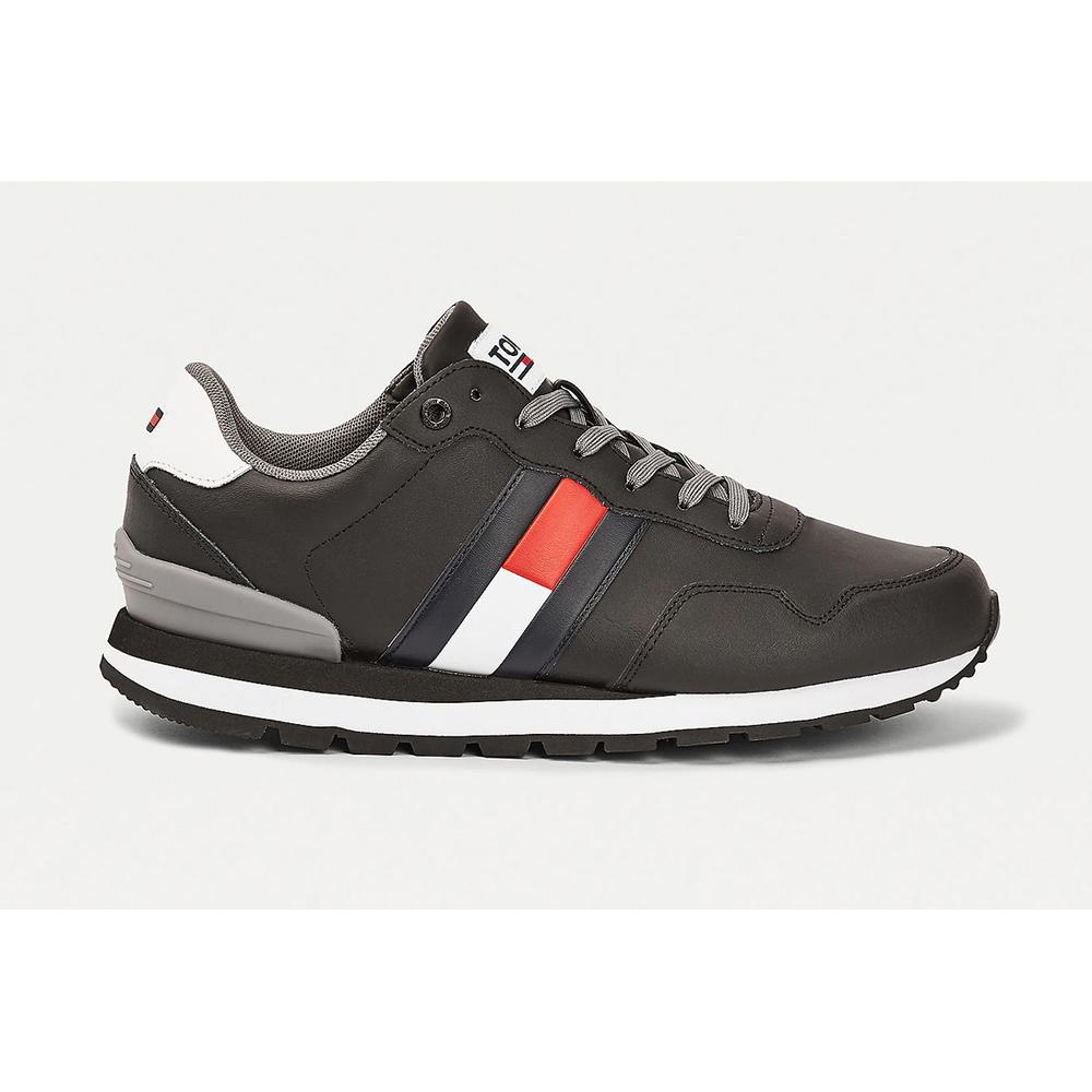 TOMMY HILFIGER LEATHER LIFESTYLE SNEAKER > EM0EM00577-BDS