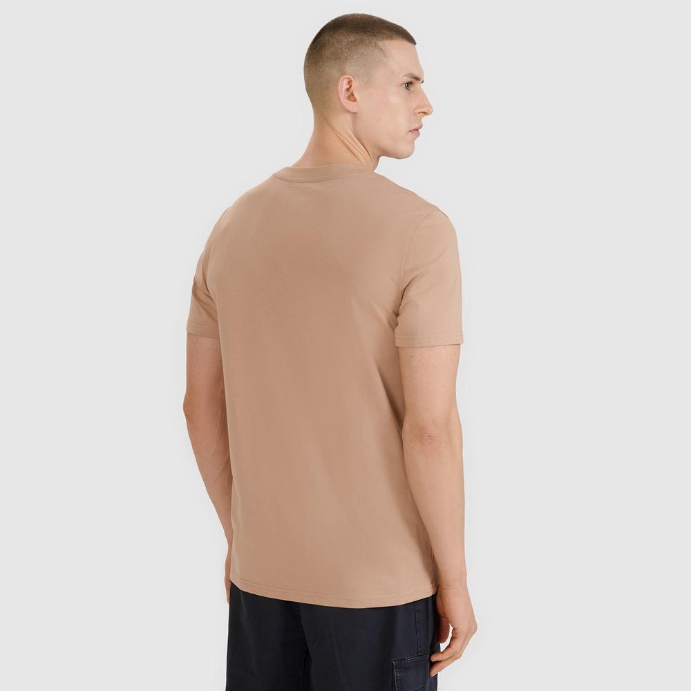 Koszulka męska 4F WSS25TTSHM207483S - beżowa