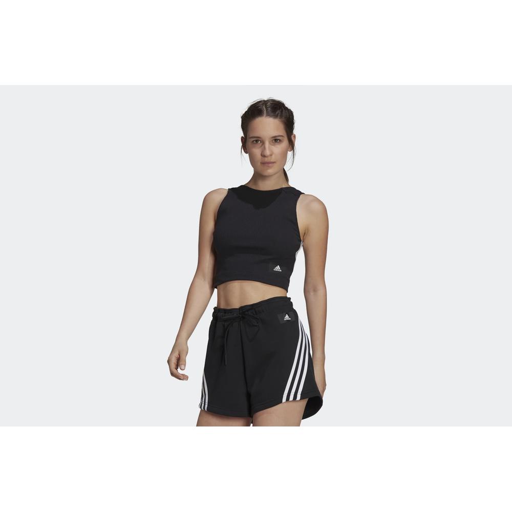 adidas Sportswear Cropped Ribbed Tank Top > H24179