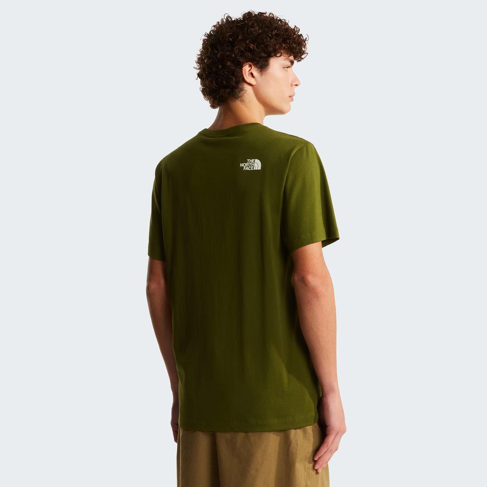 Koszulka męska The North Face Mountain Line 0A8GUXBRI1 - zielona