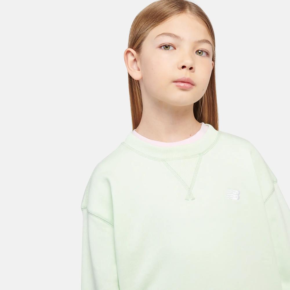 Bluza dziecięca New Balance LAKG0055MEW - miętowa
