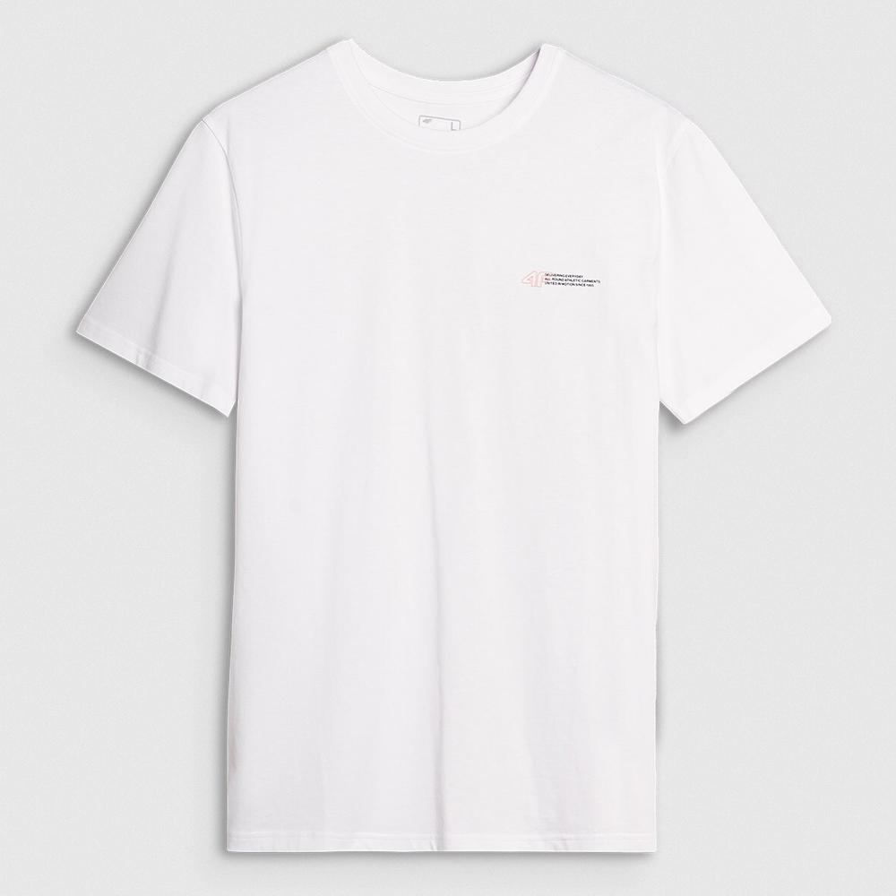 Koszulka męska 4F WSS25TTSHM200310S - biała