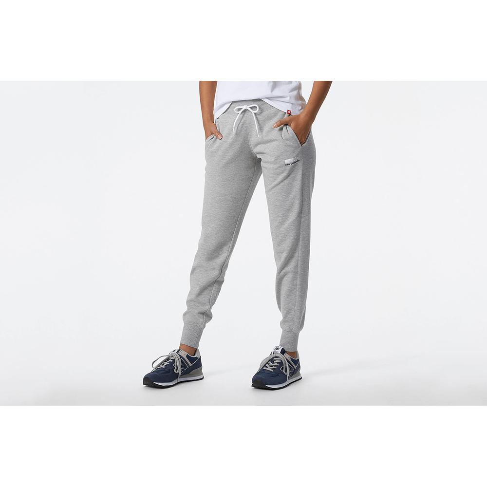 Spodnie dresowe New Balance WP21801AG - szare