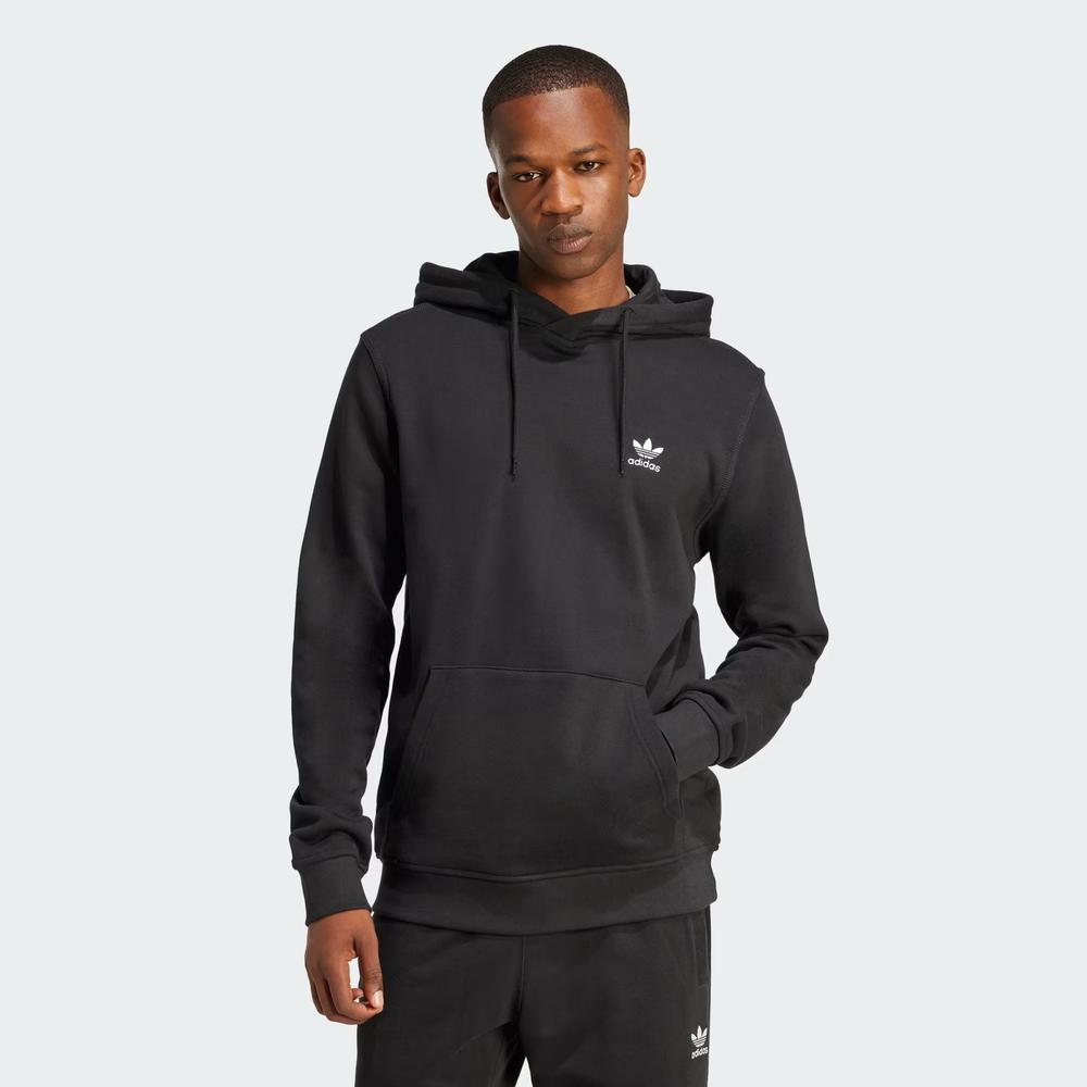 Bluza męska adidas Originals Trefoil Essentials Hoodie French Terry JD2404 - czarna