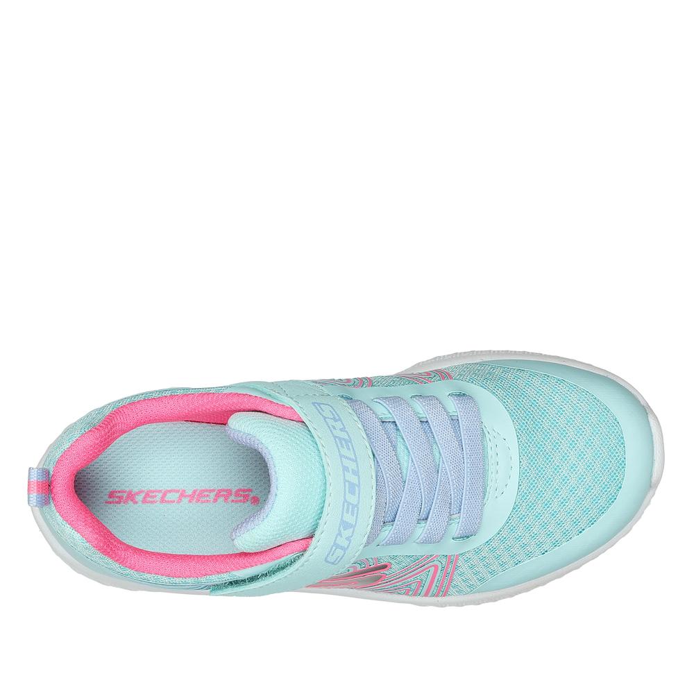 Buty dziecięce Skechers Microspec Plus Swirl Sweet 303535LAQPK - niebieskie
