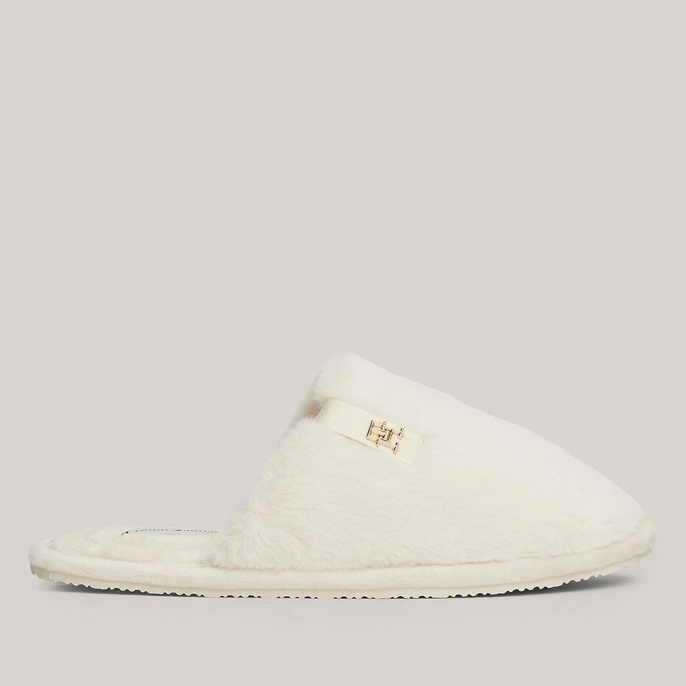 Klapki Tommy Hilfiger Comfort Home Slipper FW0FW08138-YBH - białe