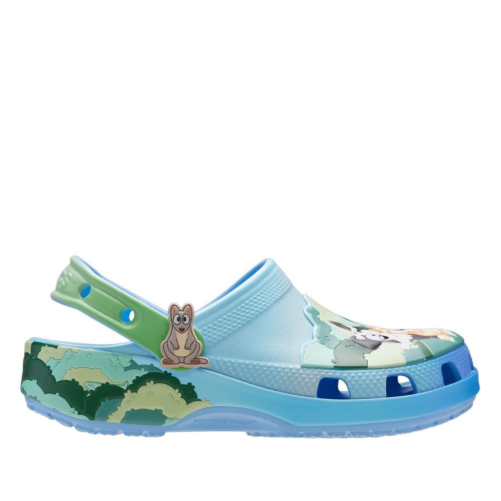 Klapki dziecięce Crocs Toddler Bluey Best Buddies Classic Clog 212369-90H - niebieskie