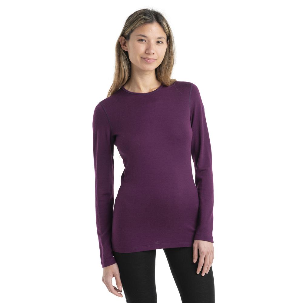 Koszulka Icebreaker Merino 260 Tech Long Sleeve Crewe Thermal Top 1043878531 - fioletowa