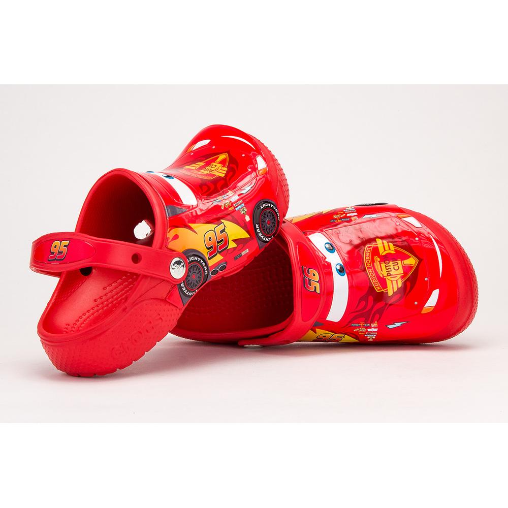 Klapki Crocs Fun Lab Cars Clog Flame 204116-8C1 - czerwone