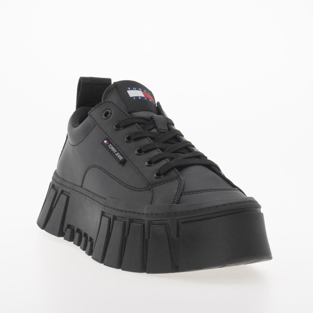 Buty Tommy Jeans Vulc Flatform LC Leather EN0EN02610-BDS - czarne