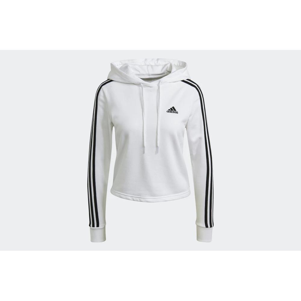 adidas Essentials 3-Stripes Cropped Hoodie > GM5574