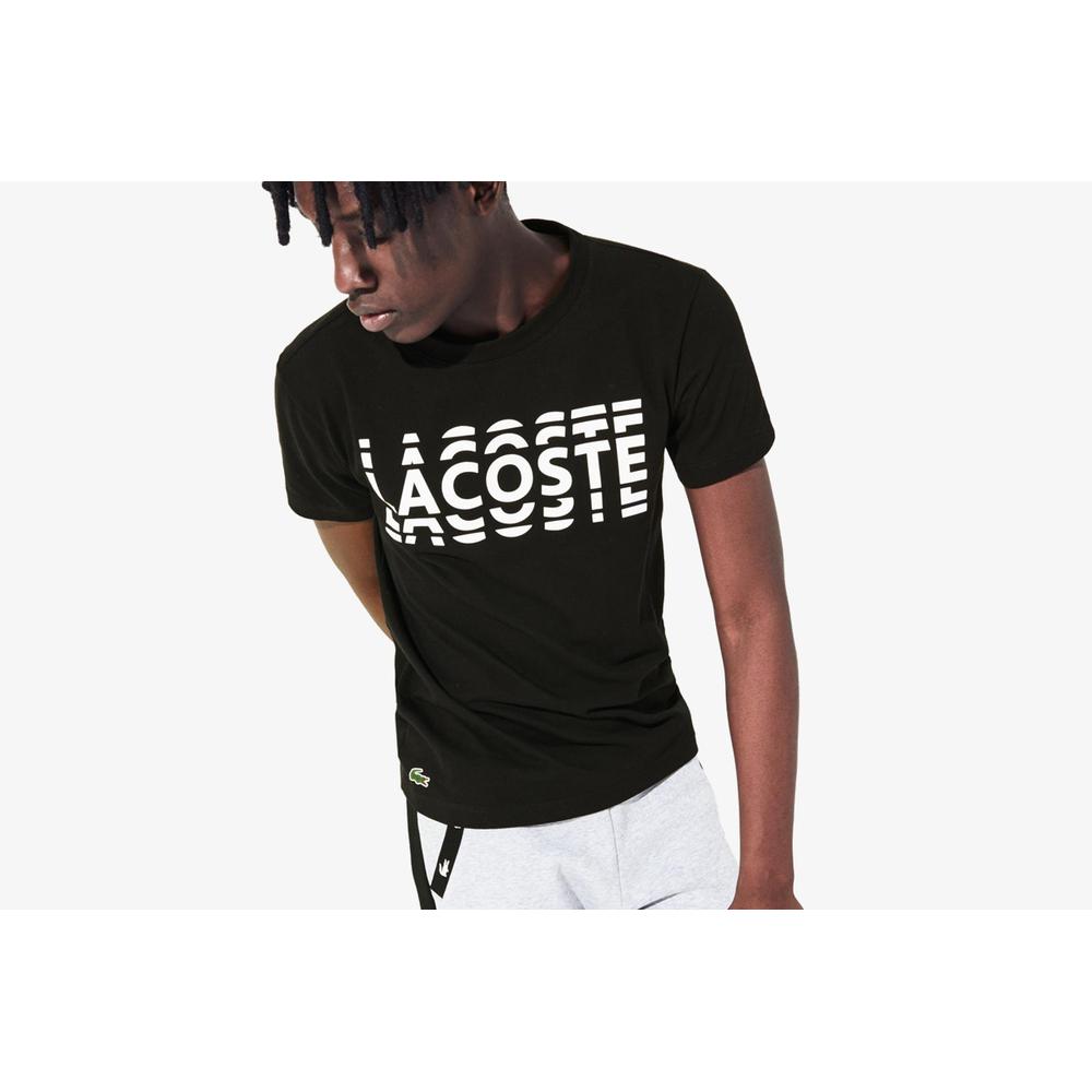 LACOSTE SPORT PRINTED COTTON BLEND T-SHIRT > TH4804-258