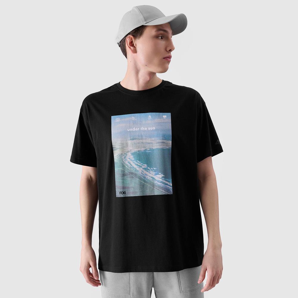 Koszulka męska 4F RSS24TTSHM213220S - czarna