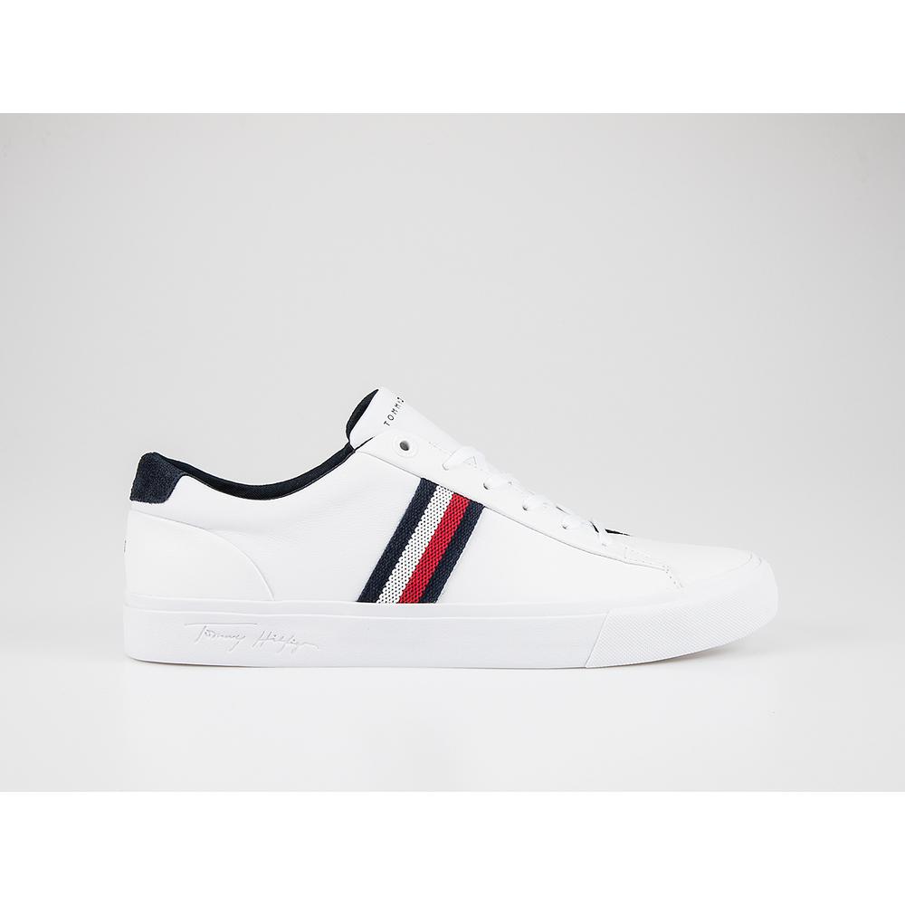 Tommy Hilfiger Signature Tape Leather Trainers > FM0FM03397-YBR