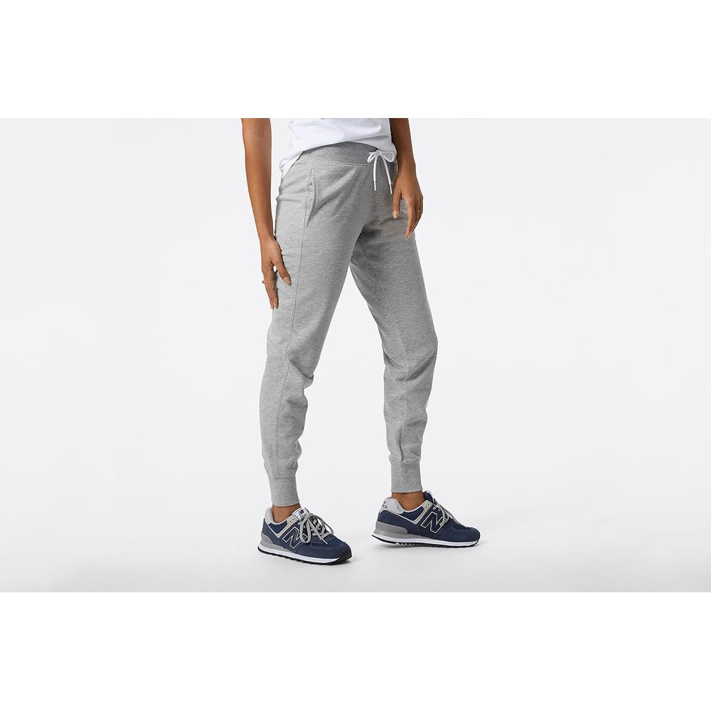 Spodnie dresowe New Balance WP21801AG - szare