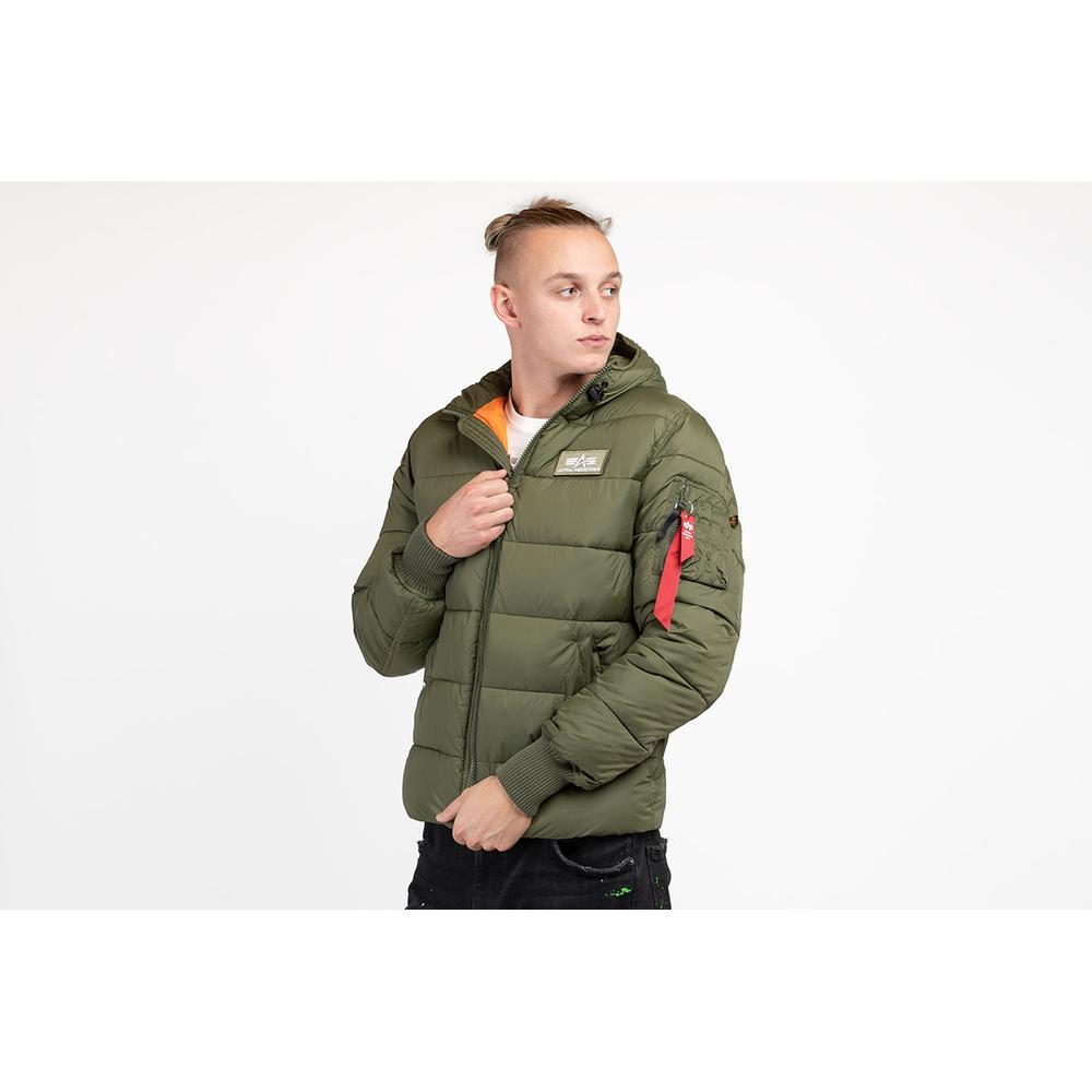 Kurtka Alpha Industries Hooded Puffer 118113257 - zielona
