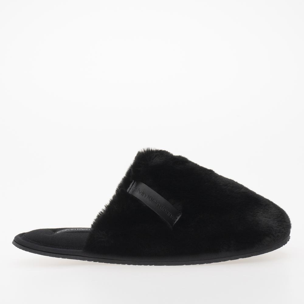 Buty Calvin Klein Hotel Slipper Fur After Glow YW0YW01593-0GJ - czarne