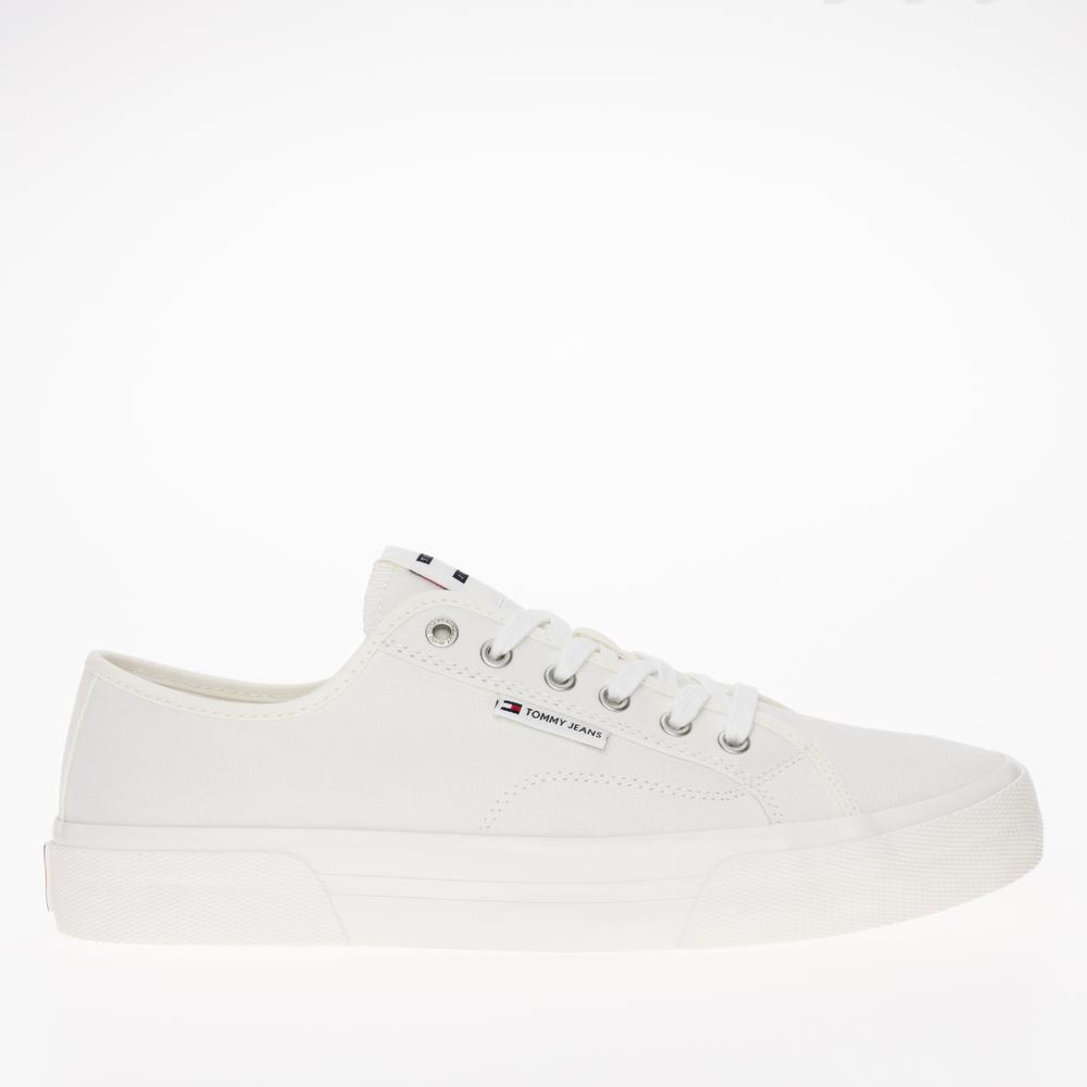 Buty Tommy Hilfiger Lace-Up Canvas EM0EM01365-YBL - białe