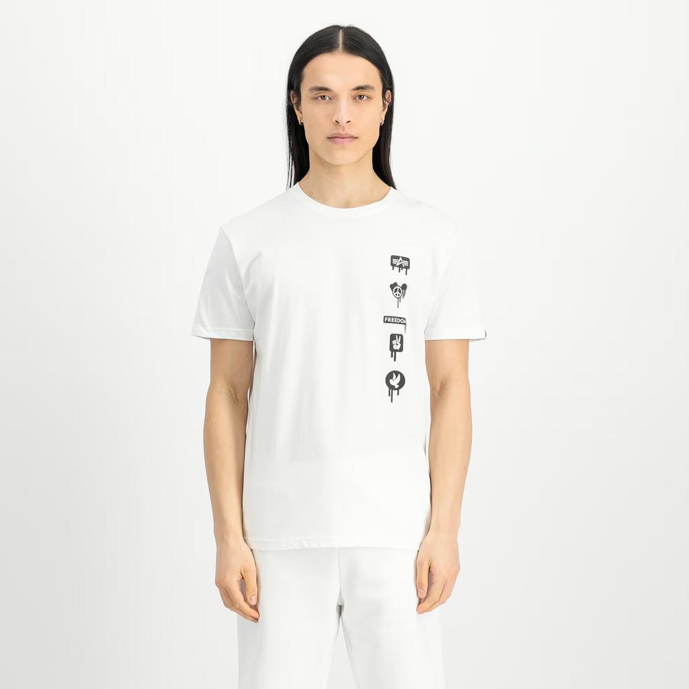 Koszulka męska Alpha Industries Freedom 15653909 - biała