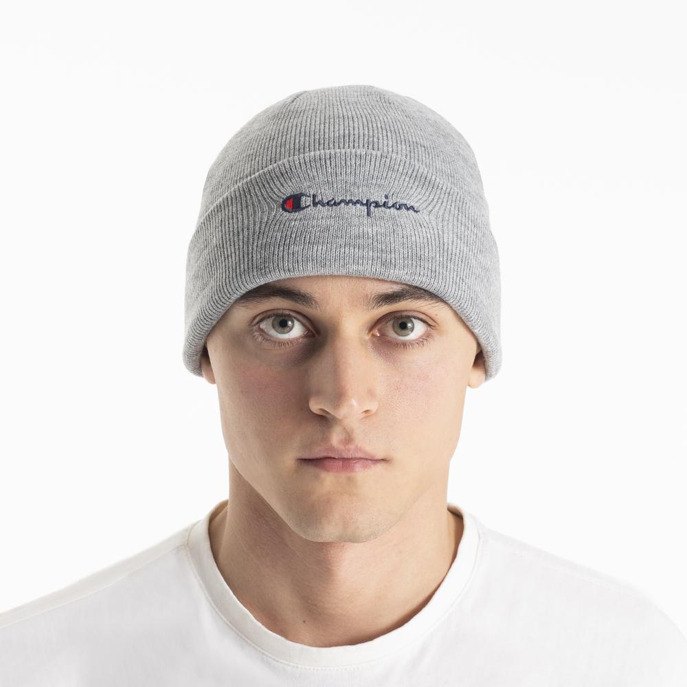 Czapka Champion Script Logo Beanie 806064-EM021 - szara