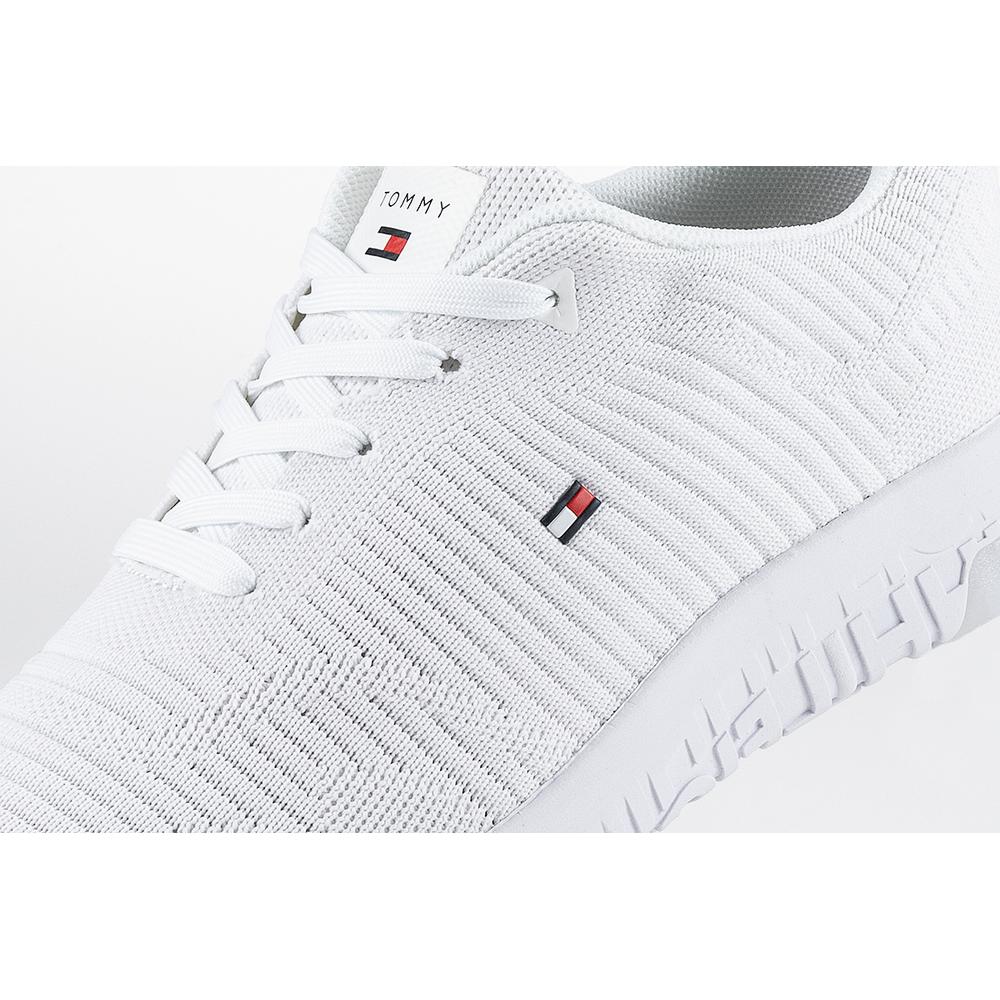 Buty Tommy Hilfiger Corporate Knit Rib Runner FM0FM02838-YBR - białe
