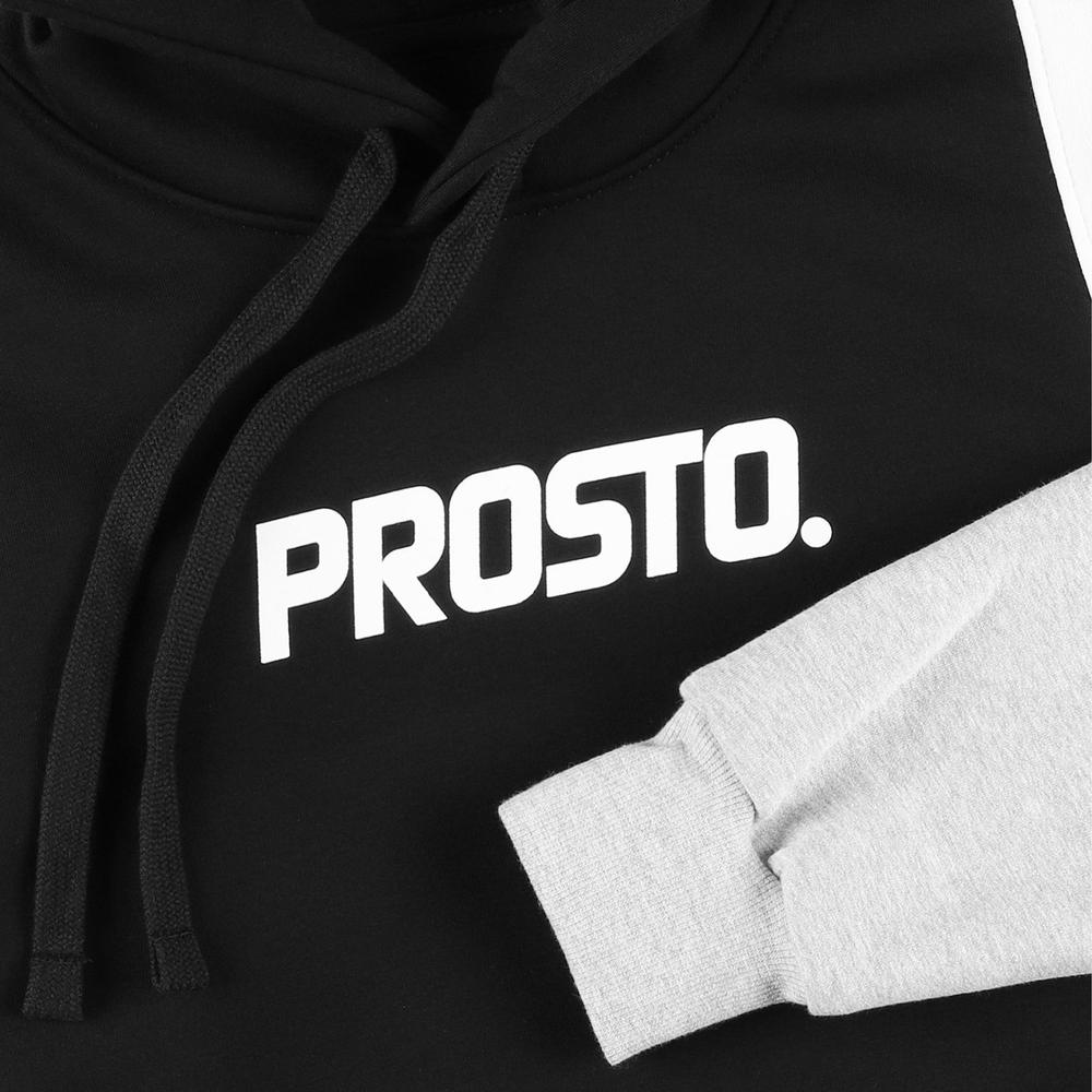 Bluza Prosto Klasyk Hoodie Shue KL222MSWE2093 - szaro-czarna