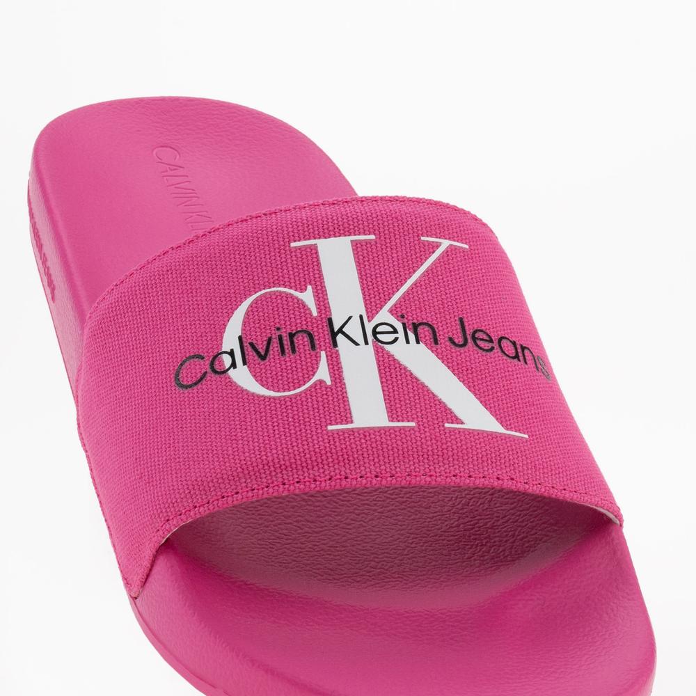 Klapki Calvin Klein Slide Monogram CO YW0YW00103-0J0 - różowe