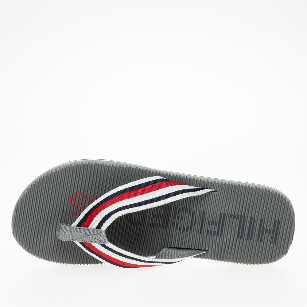 Japonki Tommy Hilfiger Massage Footbed Oly Beach Sandal FM0FM05025-PRT - szare