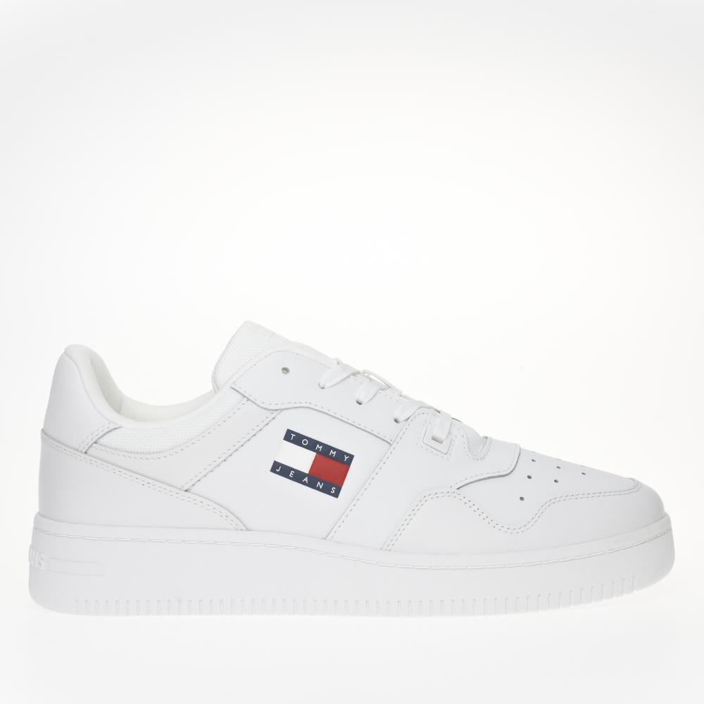 Buty Tommy Jeans TJM Retro Basket Ess EM0EM01395-YBR - białe