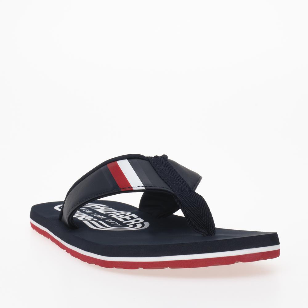 Japonki Tommy Hilfiger RWB Padded Beach Sandal FM0FM05137-DW5 - granatowe