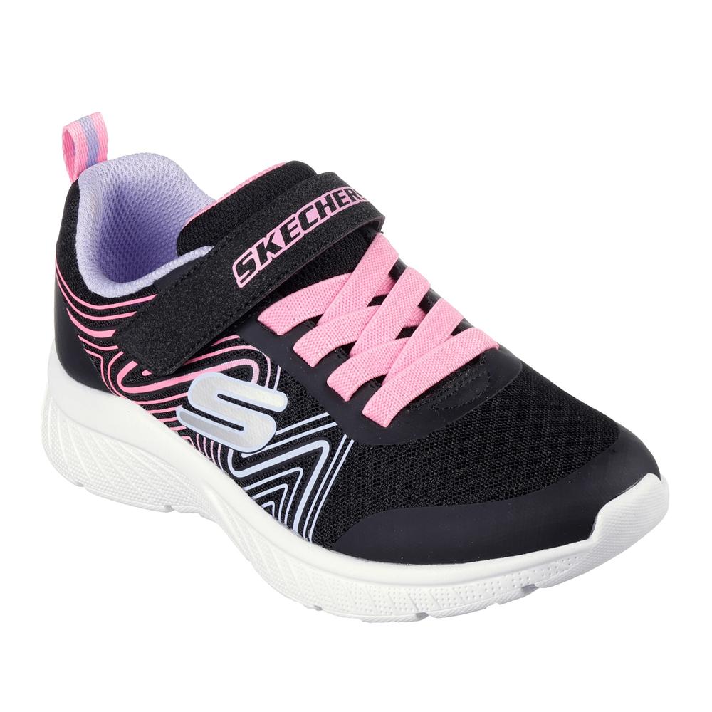 Buty dziecięce Skechers Microspec Plus Swirl Sweet 303535LBKMT - czarne