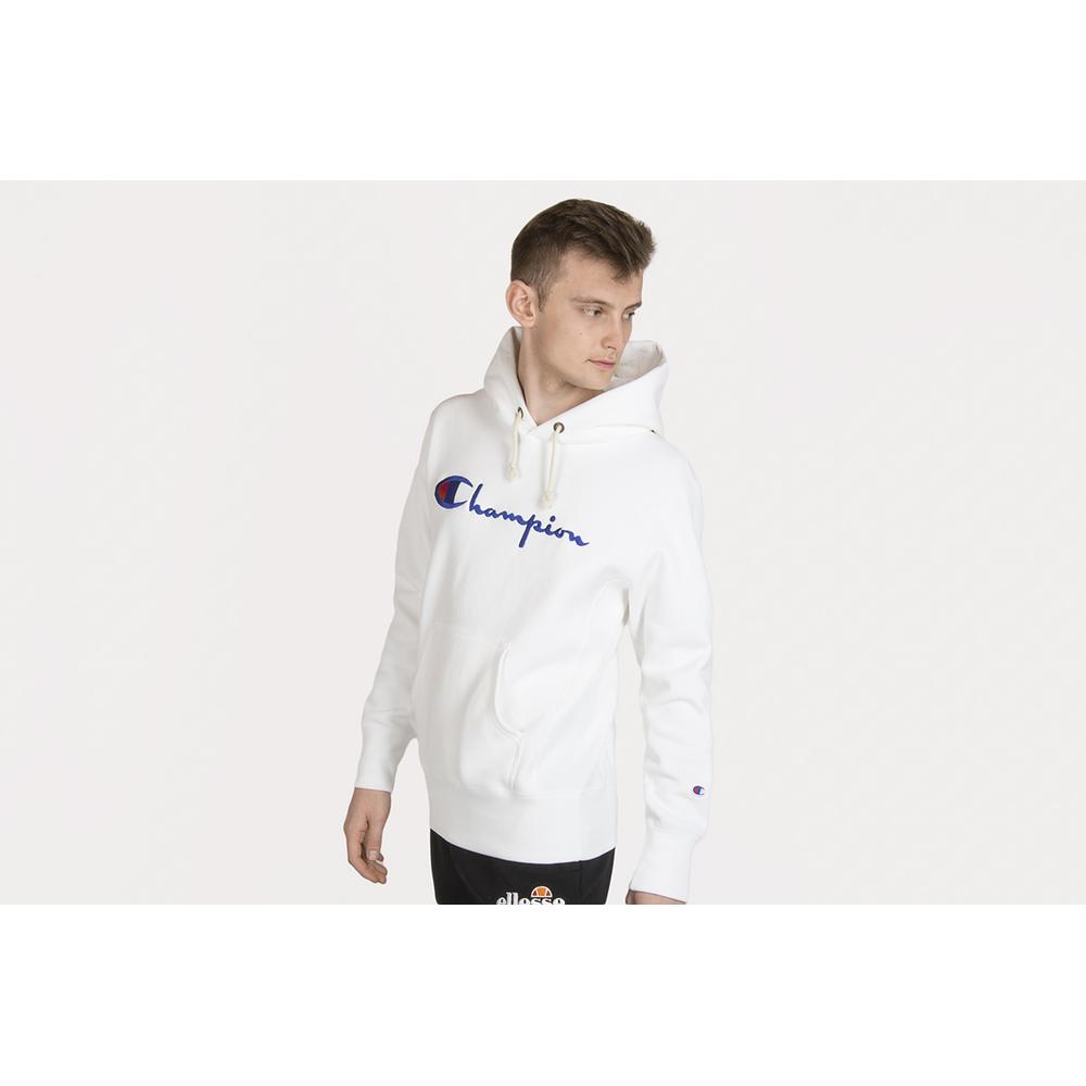 CHAMPION SCRIPT LOGO HOOD REVERSE > 215210-WW001