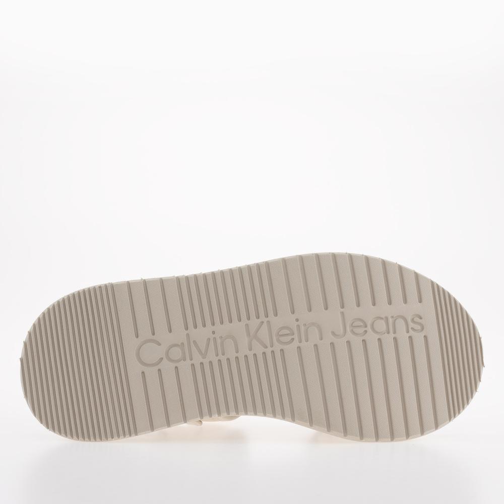 Sandały Calvin Klein Prefresato Sandal Badge YW0YW00967-ACF - beżowe