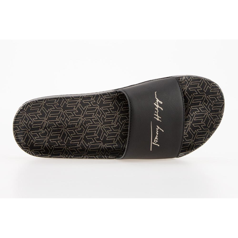Klapki Tommy Hilfiger Metallic Pool FW0FW06312-BDS - czarne