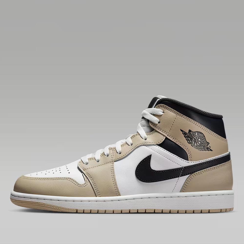 Buty męskie Air Jordan 1 Mid DQ8426-153 - biało-beżowe