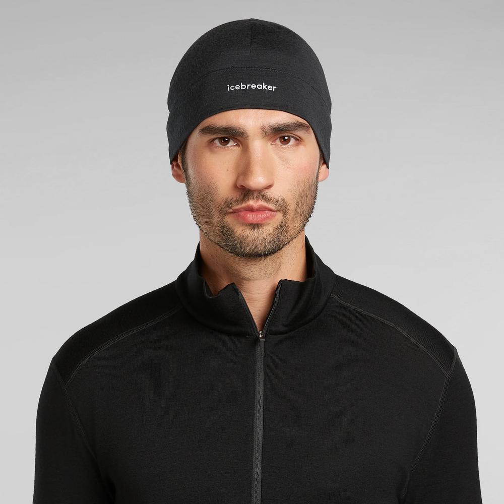 Czapka unisex Icebreaker Merino 200 Oasis 0A56SH0011 - czarna
